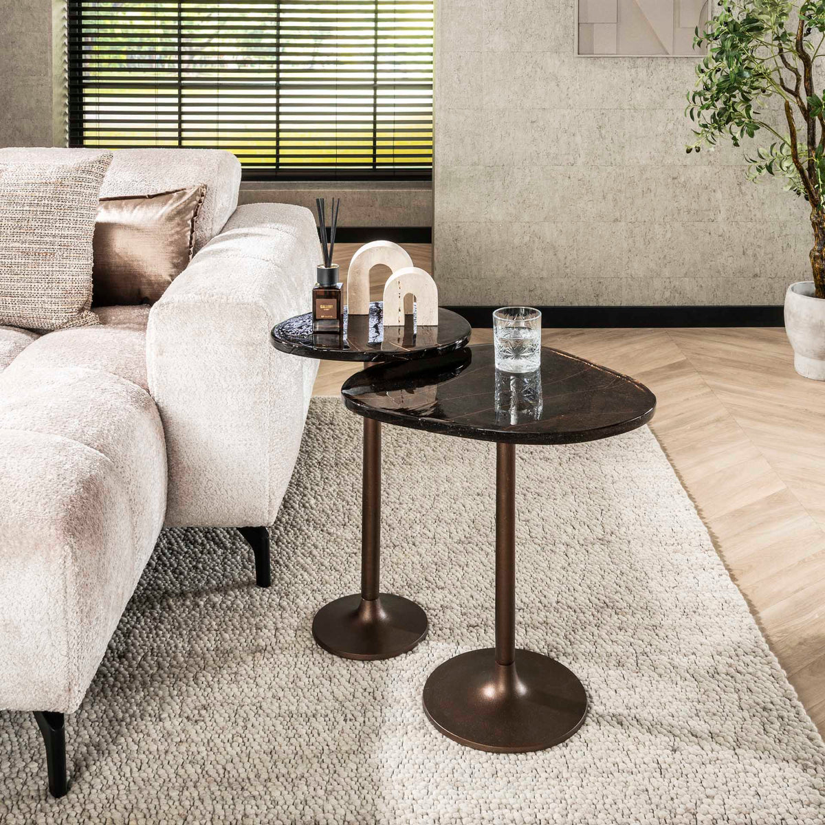 Side tables - Side table Aurum Antique Copper 55 cm - Dimehouse