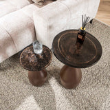 Side tables - Side table Vesto Drop shape Antique Copper 45 cm - Dimehouse