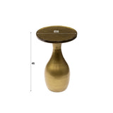 Side tables - Side table Vesto Drop shape Antique Gold 45 cm - Dimehouse