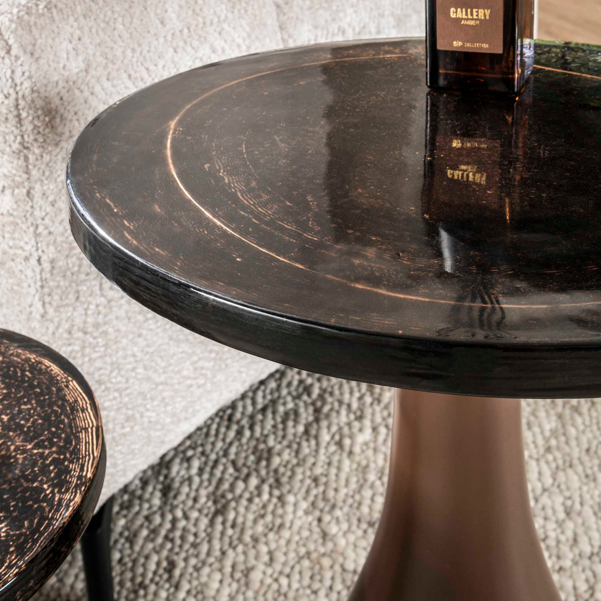 Side tables - Side table Vesto Drop shape Antique Copper 60 cm - Dimehouse