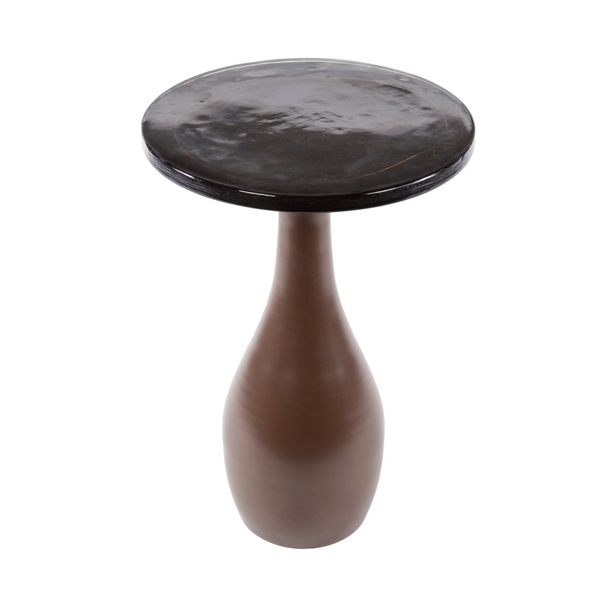 Side tables - Side table Vesto Drop shape Antique Copper 60 cm - Dimehouse