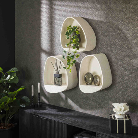 Wall racks - Wall rack Zaya triangular marble composite - Dimehouse