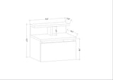 Bedside tables - Bedside table Alice White Melamine 39.8x35x35 cm - Dimehouse
