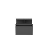Bedside tables - Bedside table Alice Anthracite Melamine 39.8x35x35 cm - Dimehouse