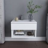 Bedside tables - Bedside table Jamot White Melamine 44.6x31.9x31.9 cm - Dimehouse