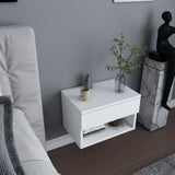 Bedside tables - Bedside table Jamot White Melamine 44.6x31.9x31.9 cm - Dimehouse