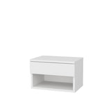 Bedside tables - Bedside table Jamot White Melamine 44.6x31.9x31.9 cm - Dimehouse