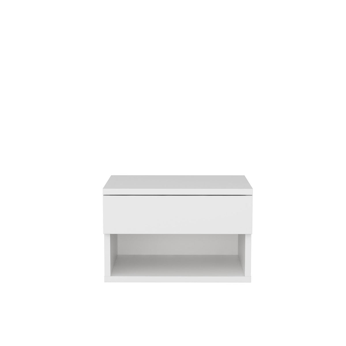 Bedside tables - Bedside table Jamot White Melamine 44.6x31.9x31.9 cm - Dimehouse