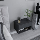 Bedside tables - Bedside table Jamot Anthracite Melamine 44.6x31.9x31.9 cm - Dimehouse