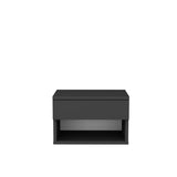 Bedside tables - Bedside table Jamot Anthracite Melamine 44.6x31.9x31.9 cm - Dimehouse