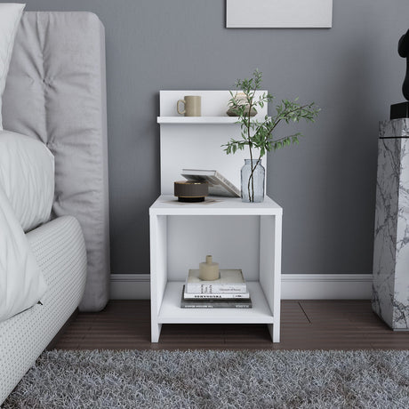 Ullman bedside table white 35.6 x 37.4 x 72 cm Melamine coated wood composite