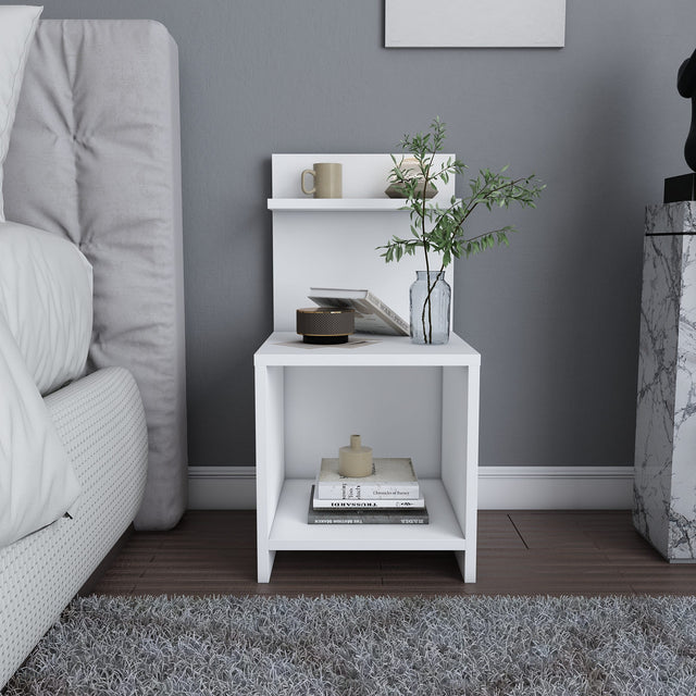 Ullman bedside table white 35.6 x 37.4 x 72 cm Melamine coated wood composite