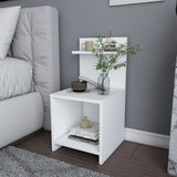 Ullman bedside table white 35.6 x 37.4 x 72 cm Melamine coated wood composite