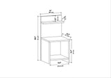 Ullman bedside table oak look 72 cm Melamine-faced wood composite