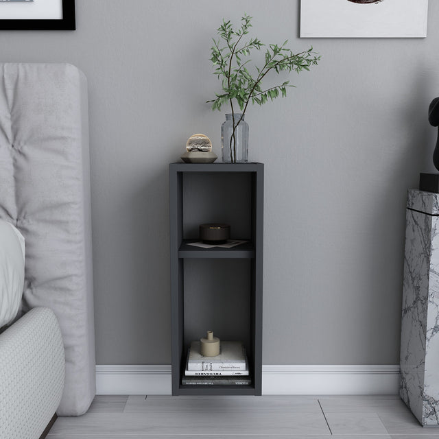 Sault wall shelf anthracite 23.2 x 22 x 59.6 cm Melamine coated wood composite