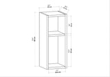 Sault wall shelf anthracite 23.2 x 22 x 59.6 cm Melamine coated wood composite