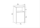 Carlin bedside table anthracite 61.4 cm Melamine-faced wood composite