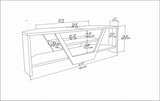 Sares TV cabinet walnut look with black 120 cm Walnut look / Black Melamine coated furniture panel