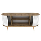 TV Furniture - TV Furniture Stor Oak White Melamine 140x64x43 cm - Dimehouse