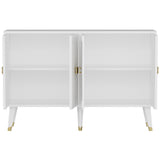 Ansel wall table white with gold 120 cm White/gold Melamine coated furniture board