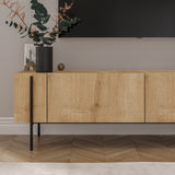 Herman TV cabinet Sapphire oak look 160 cm Melamine-faced wood composite