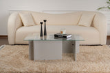 Coffee Tables - Rectangular Modern Coffee Table Vetroni Gray - Glass - 105x65 cm - Dimehouse
