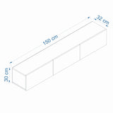 West Wall console white 150 cm Melamine wood composite
