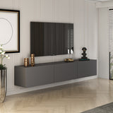 West Wall shelf anthracite 150 cm Melamine-coated wood