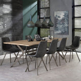 Dining room chairs - Dining room chair Black Siena Saddle PU Artificial leather - Dimehouse