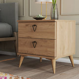 Bedside tables - Bedside table Versa Oak Melamine 52x55.1x45 cm - Dimehouse