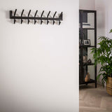 Coat Racks - Coat Rack Kym 2x8 Hooks Matt Dark Gray 78 cm - Dimehouse