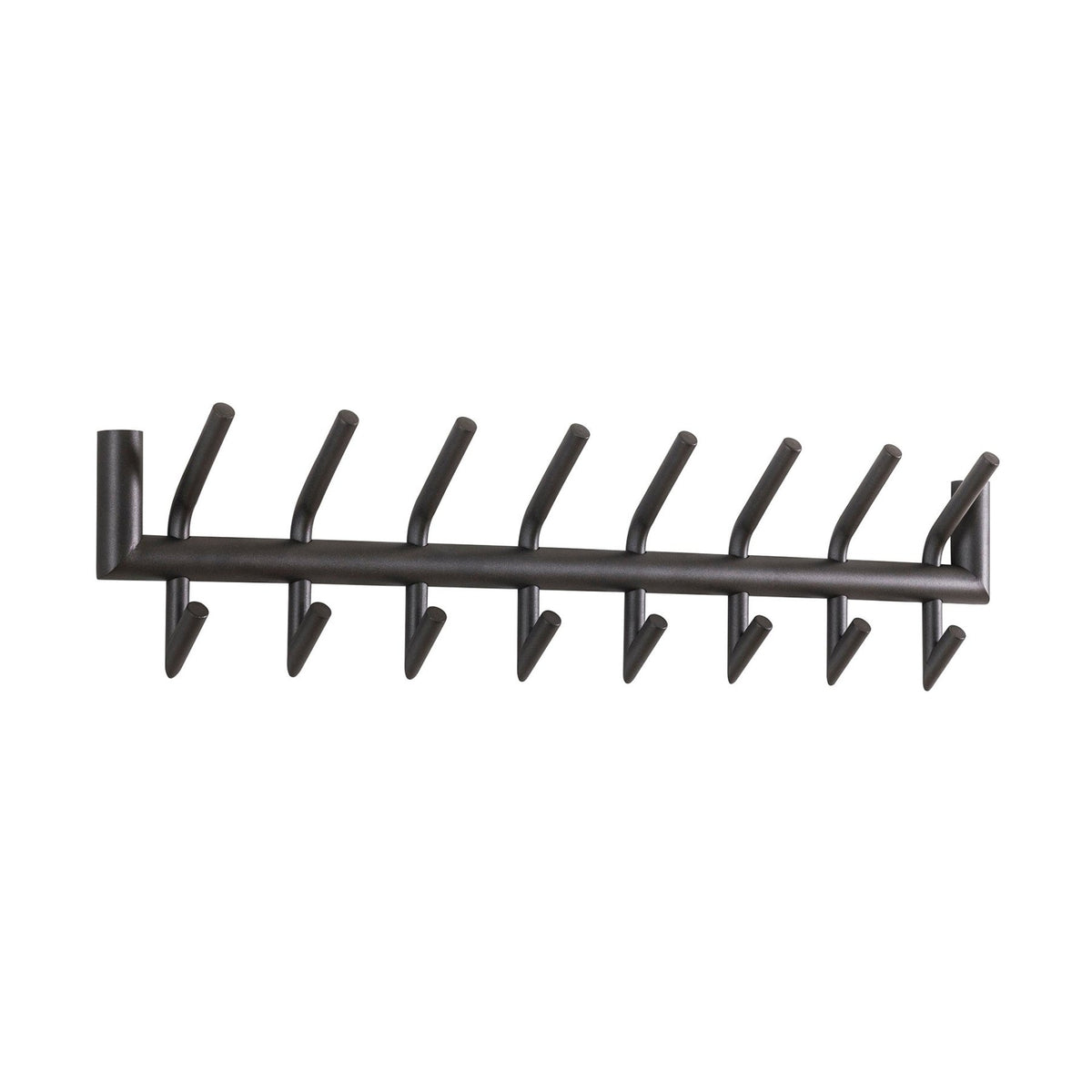 Coat Racks - Coat Rack Kym 2x8 Hooks Matt Dark Gray 78 cm - Dimehouse