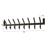Coat racks - Industrial Coat Rack Kym 2x8 - angled Metal Bronze - Dimehouse