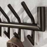 Coat racks - Industrial Coat Rack Kym 2x8 - angled Metal Bronze - Dimehouse