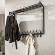 Coat racks - Coat rack Kym 20 - Angled Dark gray - With rod - Dimehouse