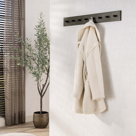 Coat racks - Coat rack Aria 8 hooks Black Bronze colored - Dimehouse