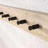 Coat racks - Coat rack Borea Ceramic Travertine 8 Hooks 80 cm - Dimehouse