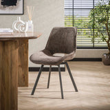 Dining room chairs - Set of 4 dining room chairs Riviera Rich Taupe swiveling - Dimehouse