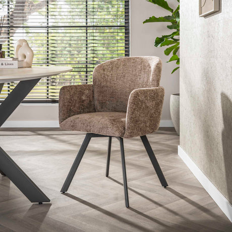 Dining room chairs - Set of 2 Modern dining room chairs Luma Hoven Rich Champagne - Dimehouse