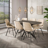 Dining room chairs - Set of 4 Dining room chairs Avero swivel Jaroq sand - Dimehouse