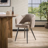 Dining room chairs - Set of 2 dining room chairs Cargo Fabric Sand - Dimehouse