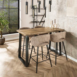 Bar Stools - Modern Bar Stool Sand Alba Tissee Cargo Fabric - Dimehouse