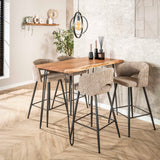 Bar Stools - Set of 2 Bar Stools Alba Tissee Cargo Sand - Dimehouse