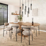 Dining room chairs - Dining room chair Aero Tissee Cargo Tissee Fabric Sand - Dimehouse