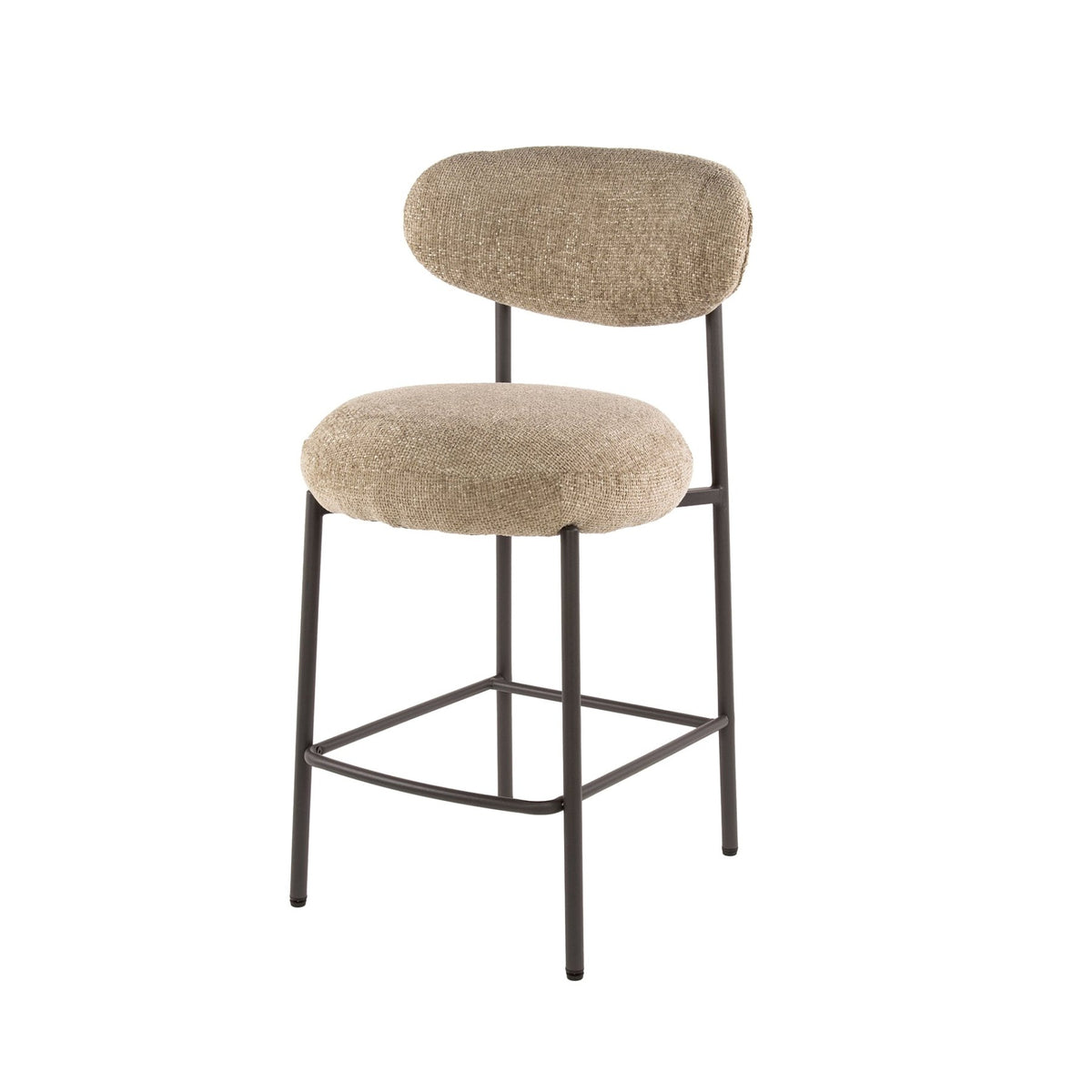Bar stools - Modern Bar stool Ronda Cargo sand fabric - 67 seat height - Dimehouse