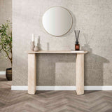 Dressing tables - Archon Modern Dressing Table Ceramic Travertine 120 cm - Dimehouse