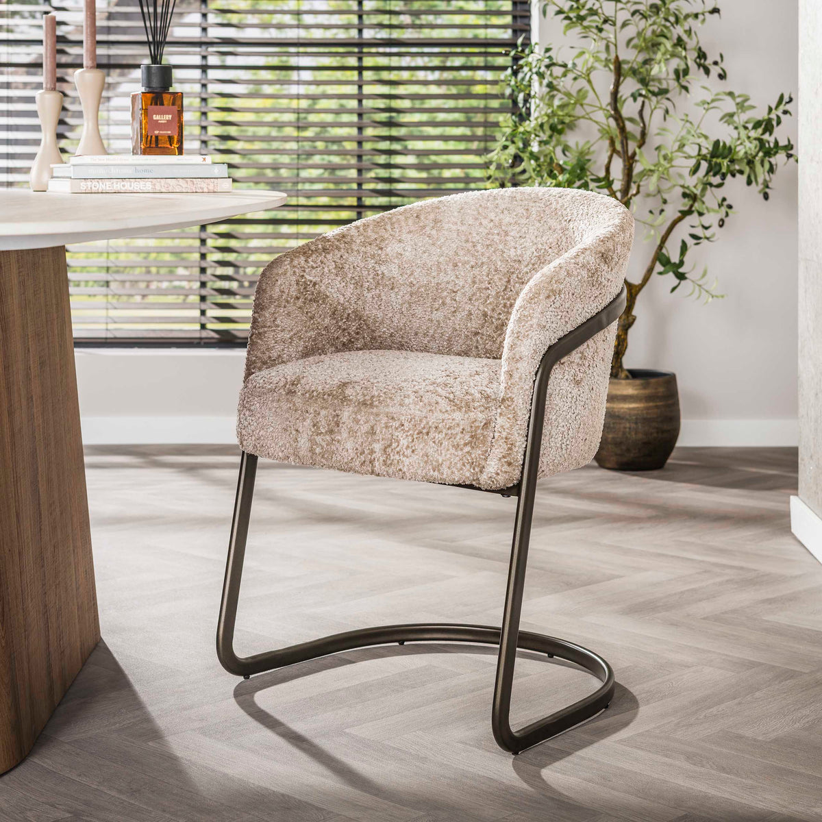 Dining room chairs - Set of 2 dining room chairs Reno Alura sand - Dimehouse