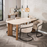 Dining room chairs - Set of 2 dining room chairs Reno Alura sand - Dimehouse