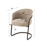 Dining room chairs - Set of 2 dining room chairs Reno Hoven sand fabric - Dimehouse