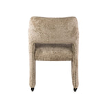Dining room chairs - Set of 2 Dining room chairs Capri Alura sand Fabric with wheels - Dimehouse